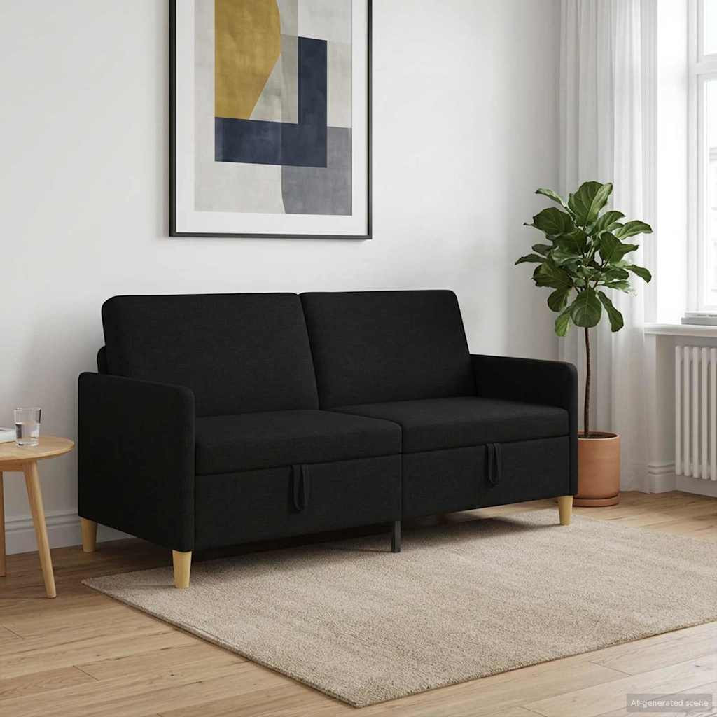 vidaXL Sofa mit Stauraum Schwarz 172 x 78 x 87 cm Polyester