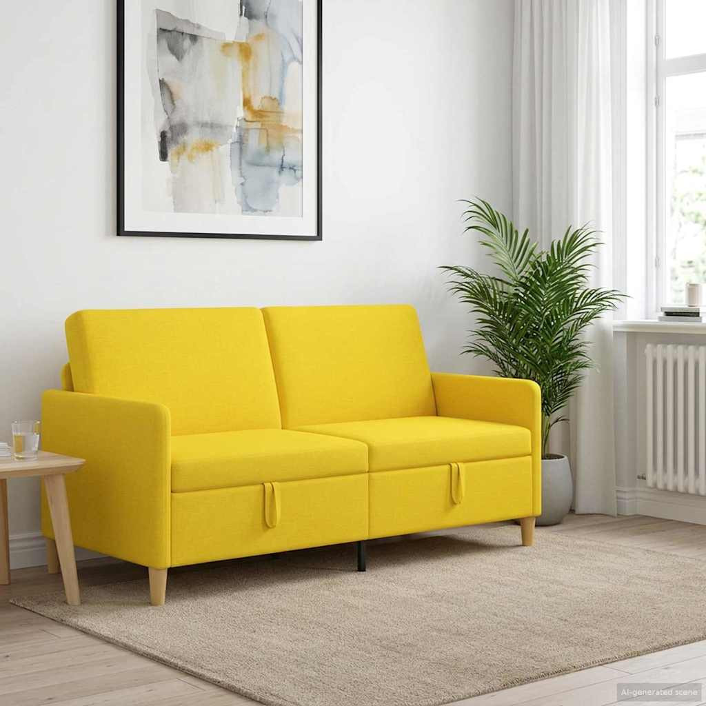 vidaXL Sofa mit Stauraum Helles Gelb 172 x 78 x 87 cm Polyester