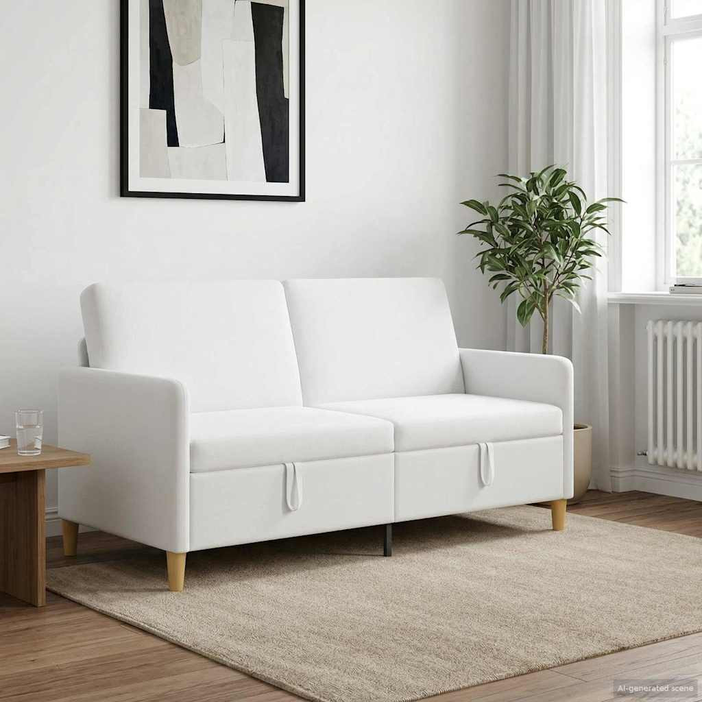 vidaXL Sofa mit Stauraum Weiß 172 x 78 x 87 cm Polyester
