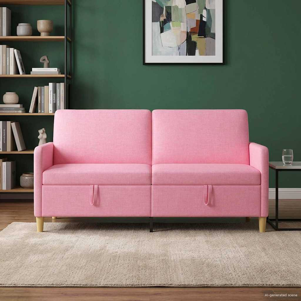 vidaXL Sofa mit Stauraum Rosa 172 x 78 x 87 cm Polyester