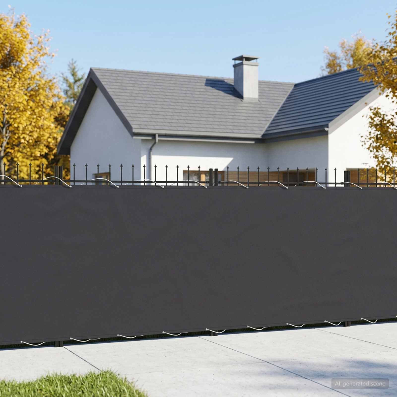vidaXL Balkon Sichtschutz 180 x 200 cm Stoff mit PU-Beschichtung