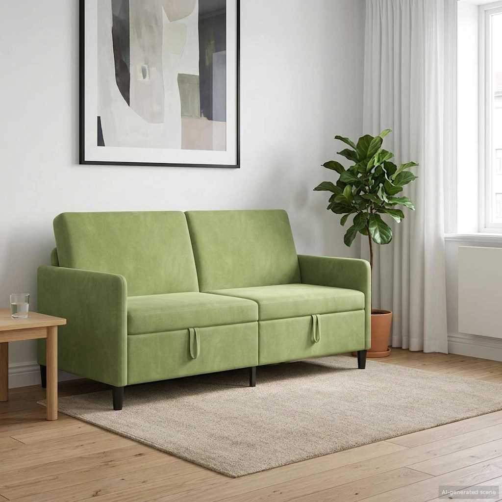 vidaXL Sofa mit Stauraum Hellgrün 172 x 78 x 87 cm Polyester