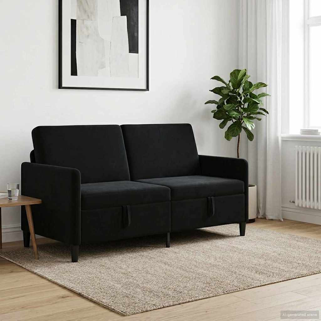 vidaXL Sofa mit Stauraum Schwarz 172 x 78 x 87 cm Polyester