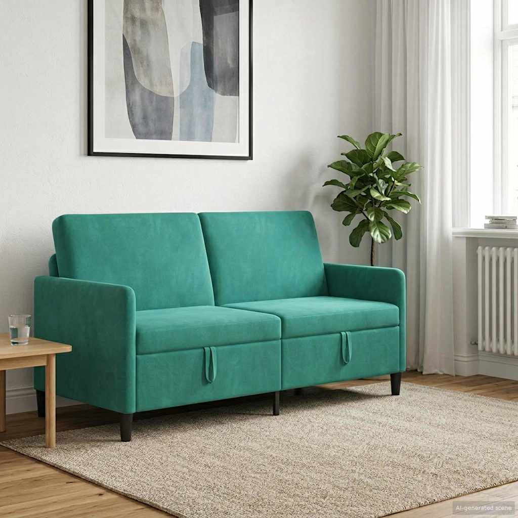 vidaXL Sofa mit Stauraum Türkis 172 x 78 x 87 cm Polyester