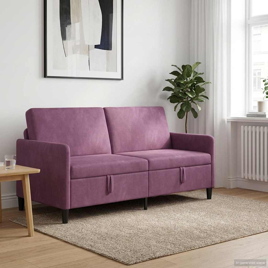 vidaXL Sofa mit Stauraum Lila 172 x 78 x 87 cm Polyester
