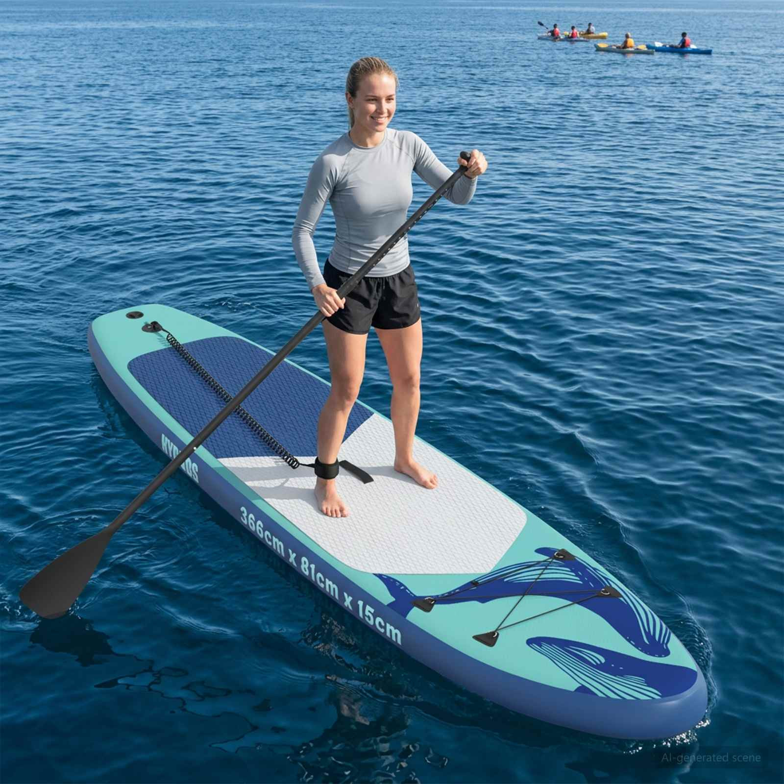 vidaXL Aufblasbares Stand Up Paddle Board HYDROS 366 x 81 x 15 cm für