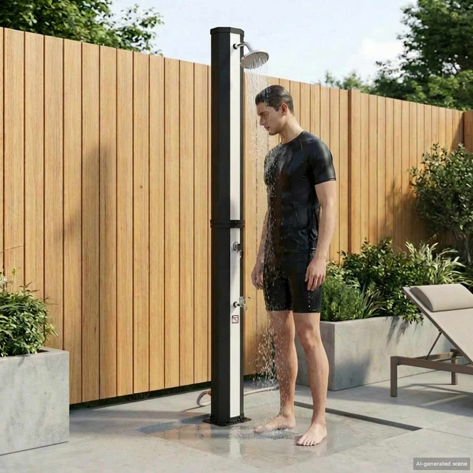 vidaXL Solardusche mit Duschkopf und Wasserhahn 40 L