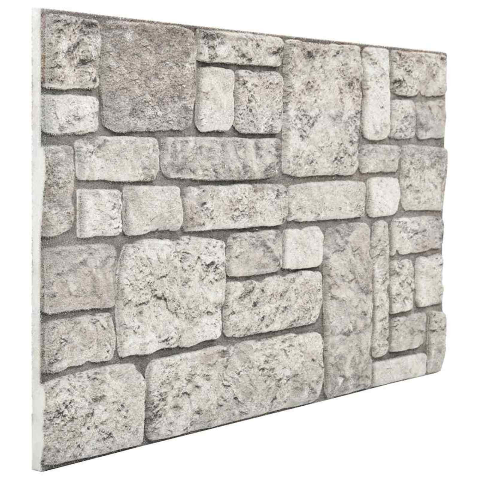 vidaXL Wandpaneele 10 pcs Grau 100 x 50 cm EPS-Schaum