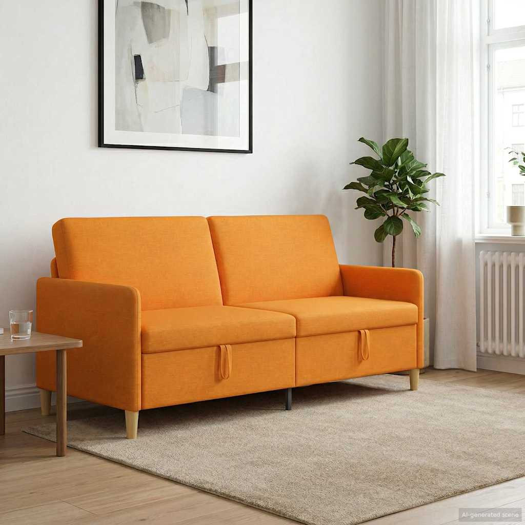 vidaXL Sofa mit Stauraum Dunkelgelb 192 x 78 x 87 cm Polyester