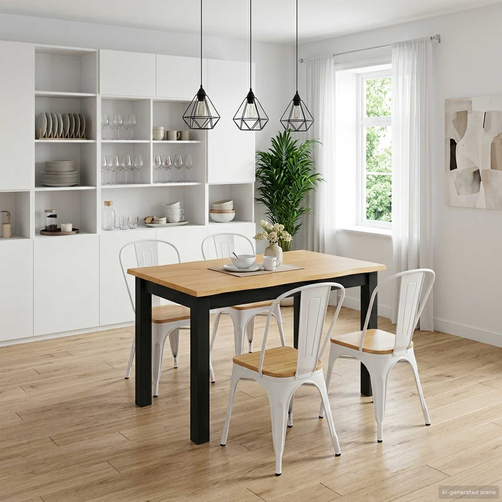VidaXL Esstisch EKAI Schwarz 112 x 70 x 76,5 cm Massives Kiefernholz