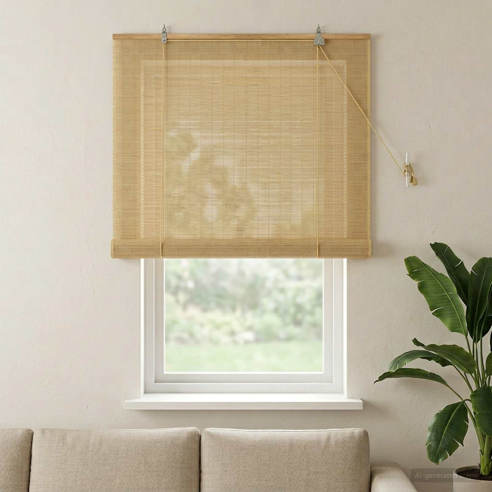 vidaXL Rollo Natur 110 x 160 cm Bambus