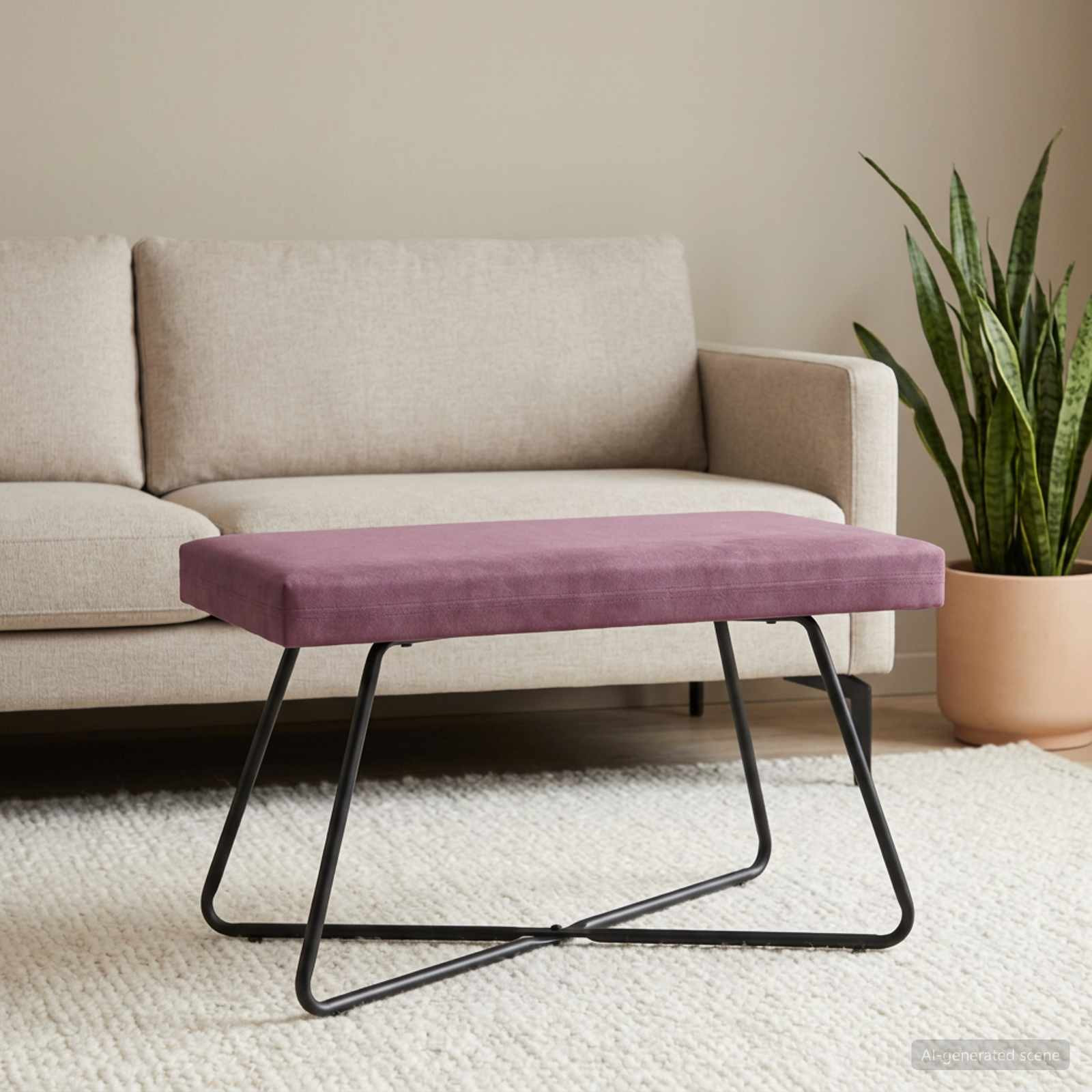 vidaXL Bank Lila 80 x 40 x 45 cm Samt