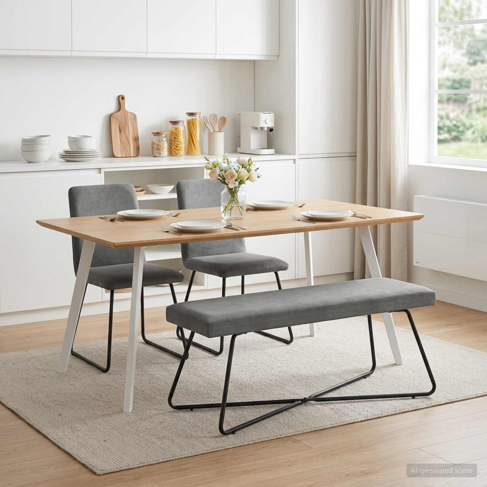 vidaXL Bank Dunkelgrau 110 x 40 x 45 cm Samt