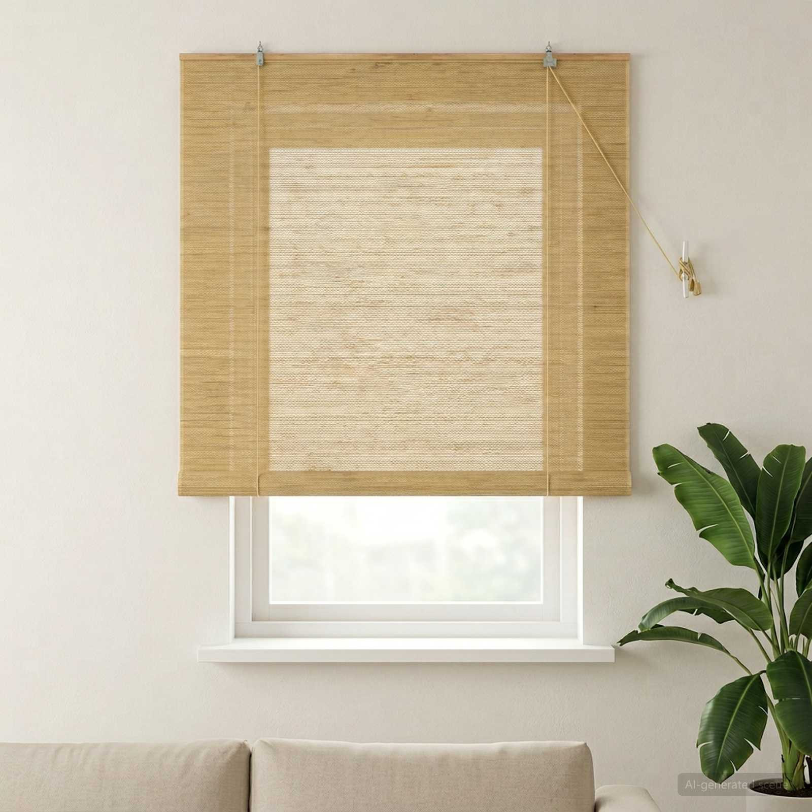 vidaXL Rollo Natur 150 x 160 cm Bambus