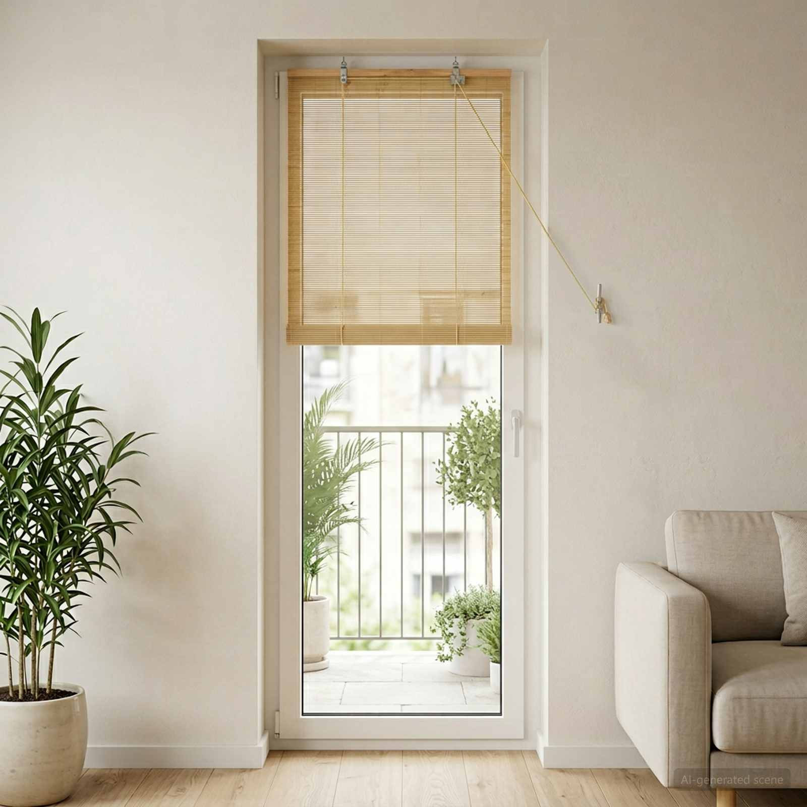 vidaXL Rollo Natur 50 x 220 cm Bambus
