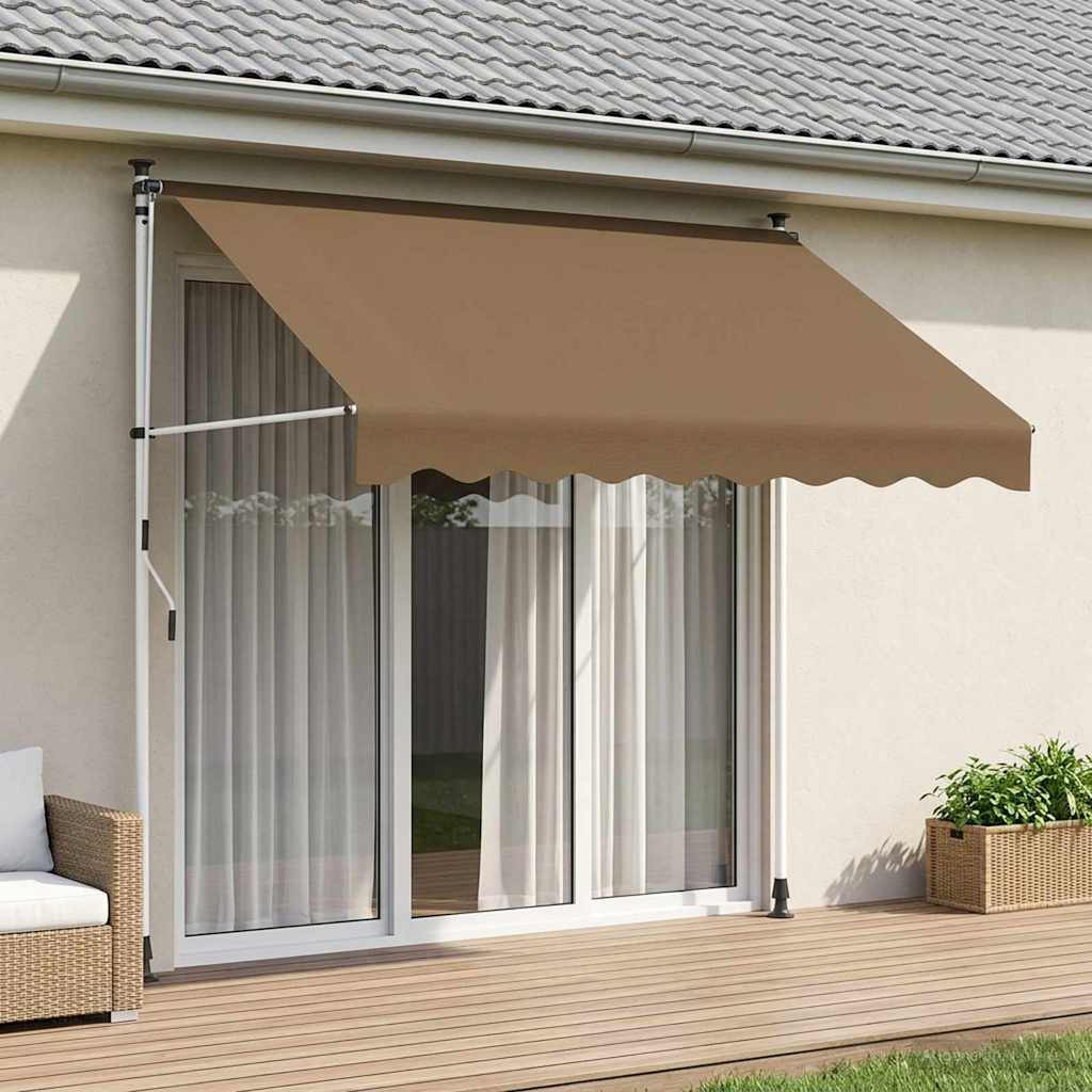 vidaXL Manuell einziehbare Markise Beige 100 cm