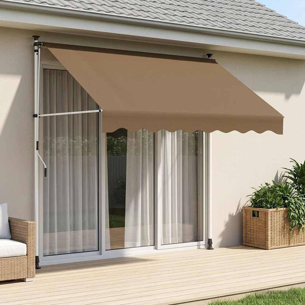 vidaXL Manuell einziehbare Markise Beige 150 cm