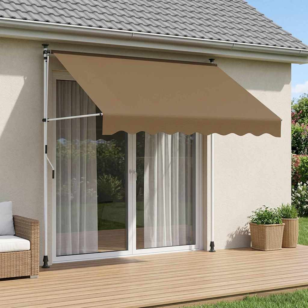 vidaXL Manuell einziehbare Markise Beige 250 cm