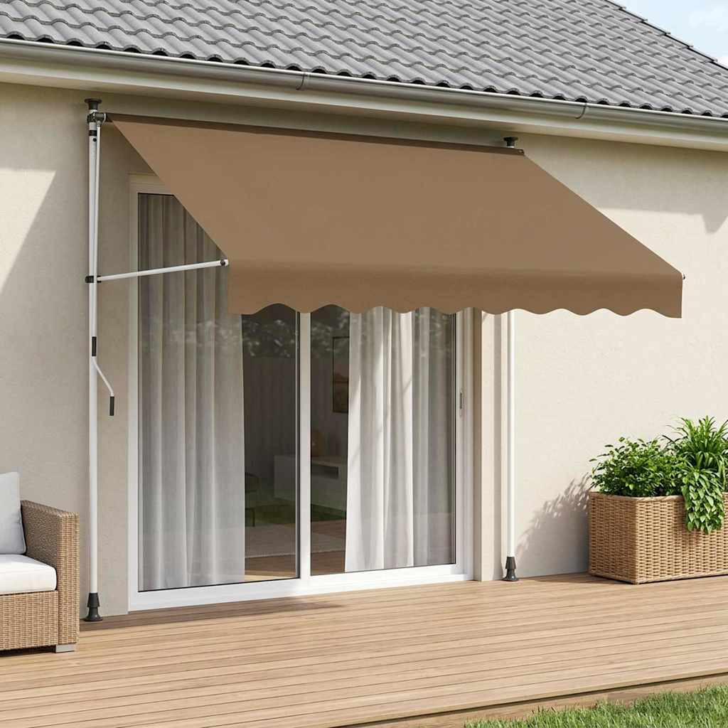 vidaXL Manuell einziehbare Markise Beige 300 cm