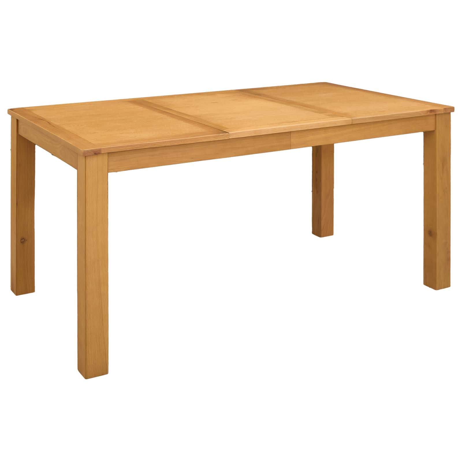 vidaXL Esstisch 150 x 85 x 75 cm Massivholz Eiche Natur Rechtwinklig