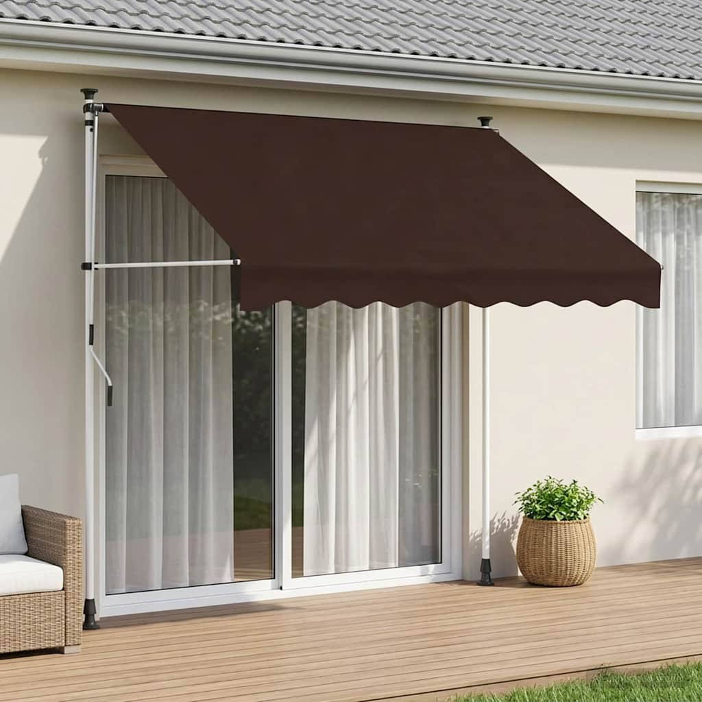 vidaXL Manuell einziehbare Markise Braun 100 cm