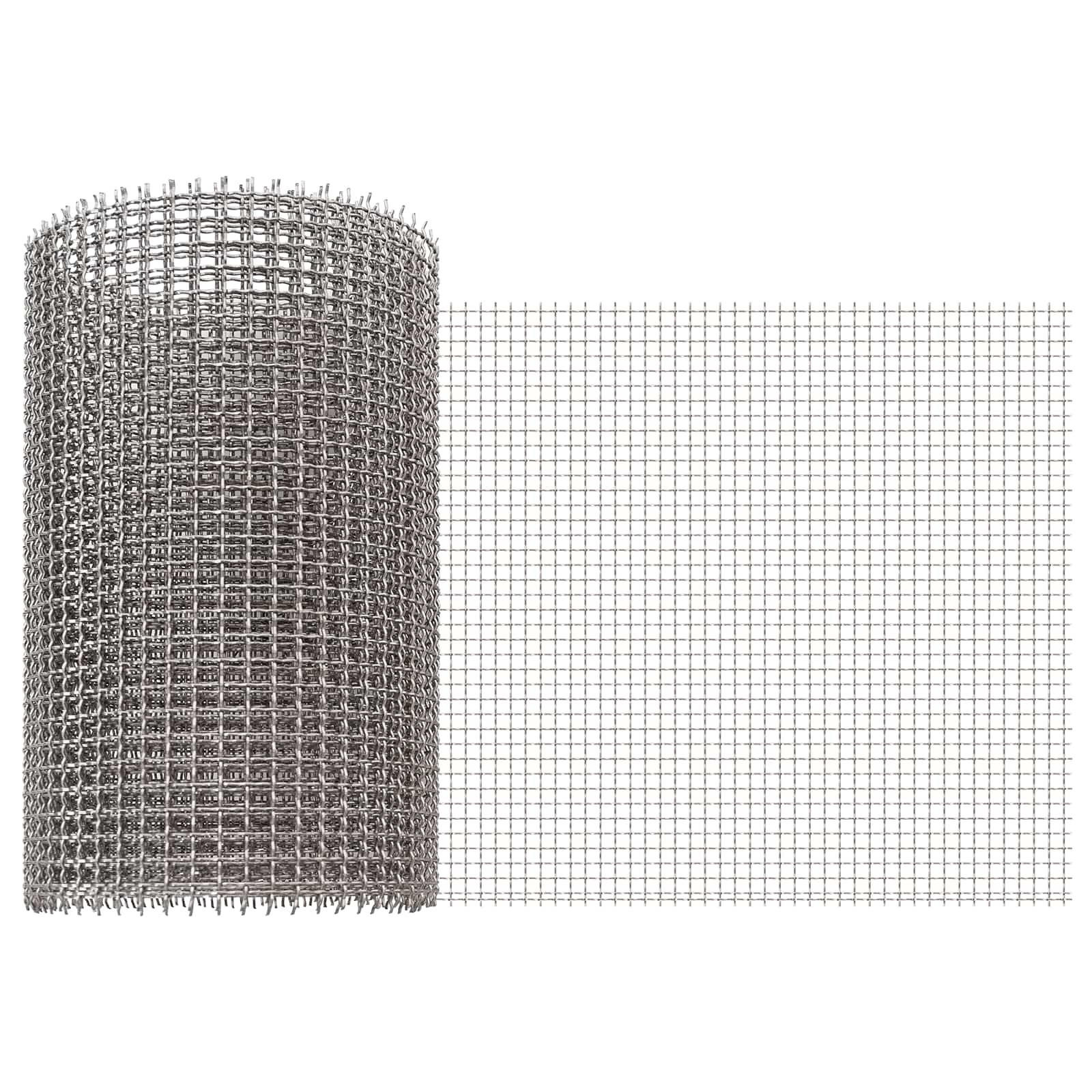 vidaXL Mesh Bildschirm 20 x 1000 cm 3 Mesh Edelstahl 201 Silber