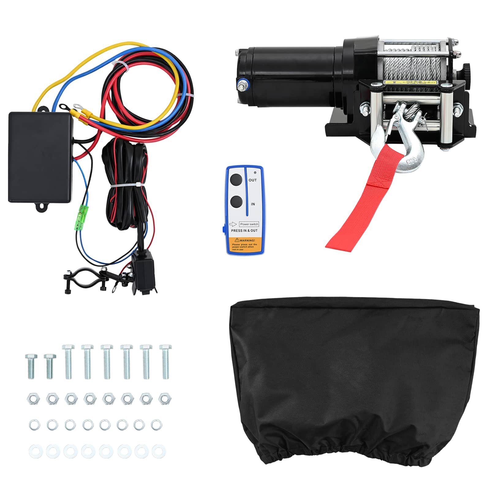 vidaXL Elektrische Winde PVC Schwarz