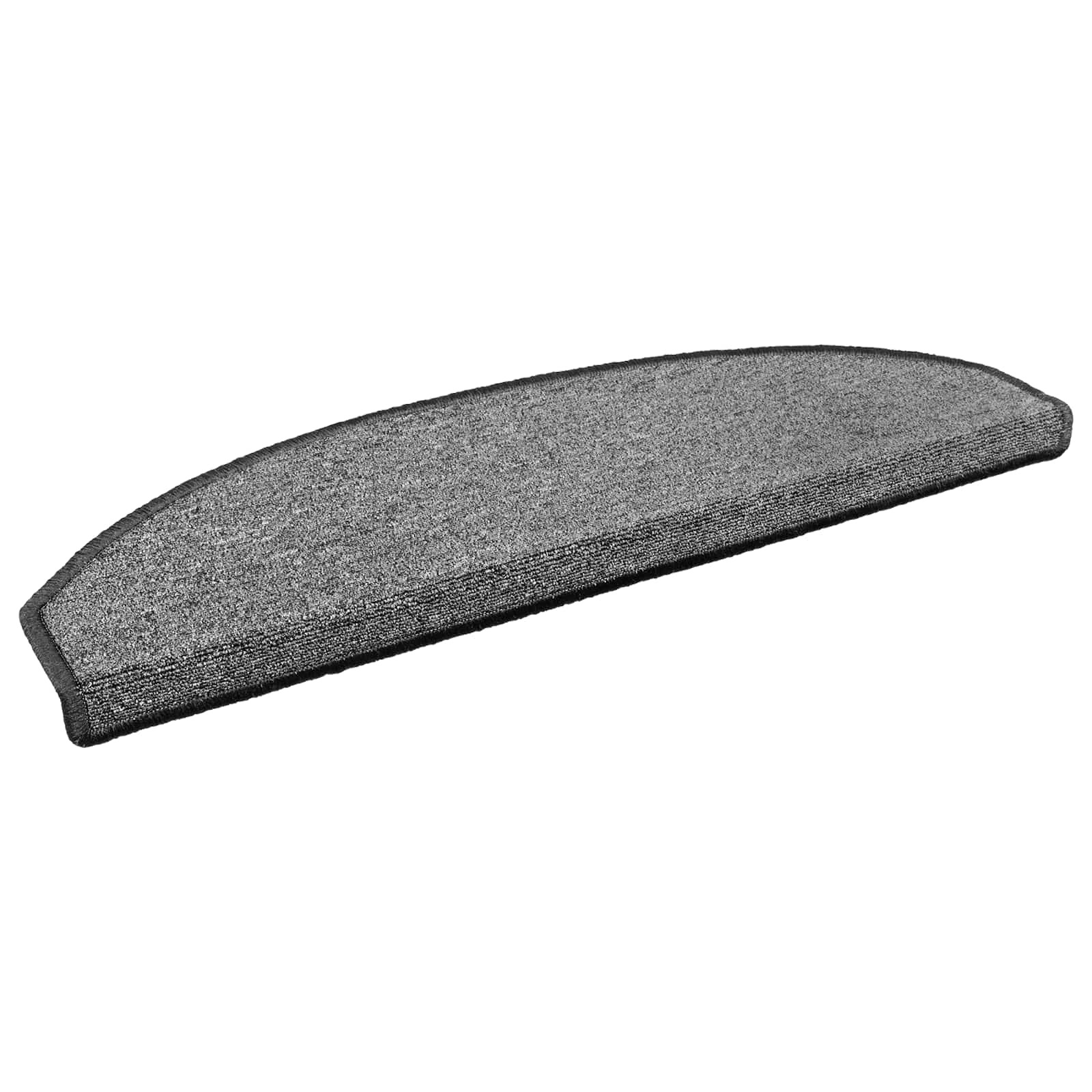 vidaXL Selbstklebende Treppenschoner Halbkreis 15 pcs Dunkelgrau