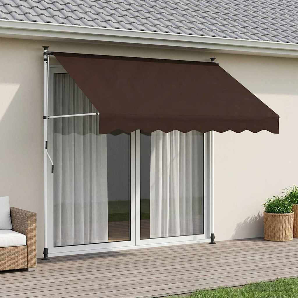 vidaXL Manuell einziehbare Markise Braun 150 cm