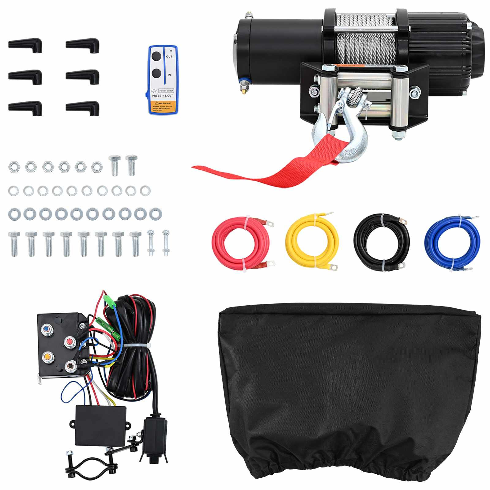 vidaXL Elektrische Winde PVC Schwarz