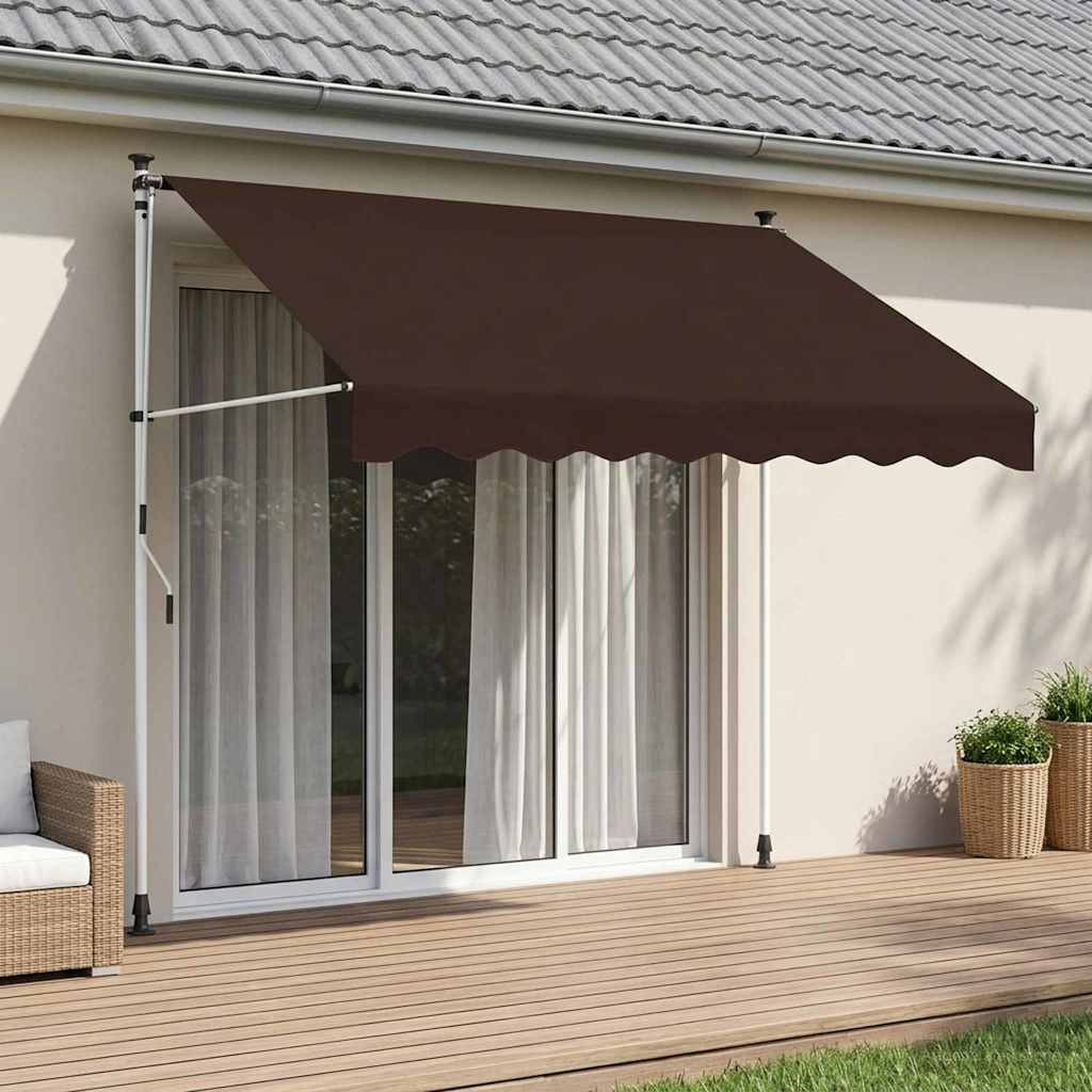 vidaXL Manuell einziehbare Markise Braun 200 cm