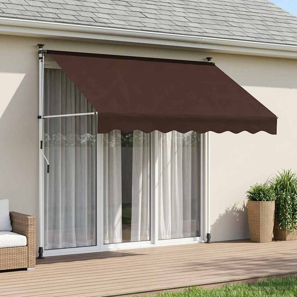 vidaXL Manuell einziehbare Markise Braun 250 cm