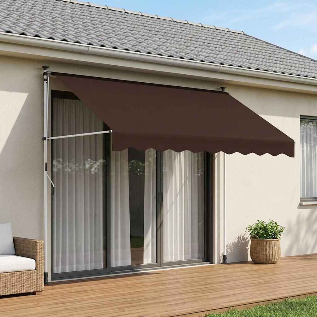 vidaXL Manuell einziehbare Markise Braun 300 cm
