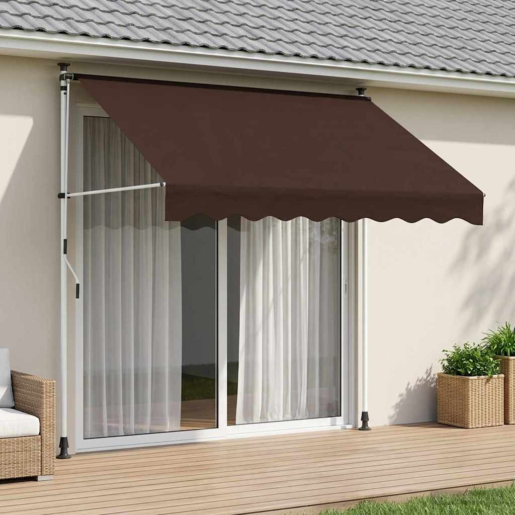 vidaXL Manuell einziehbare Markise Braun 350 cm