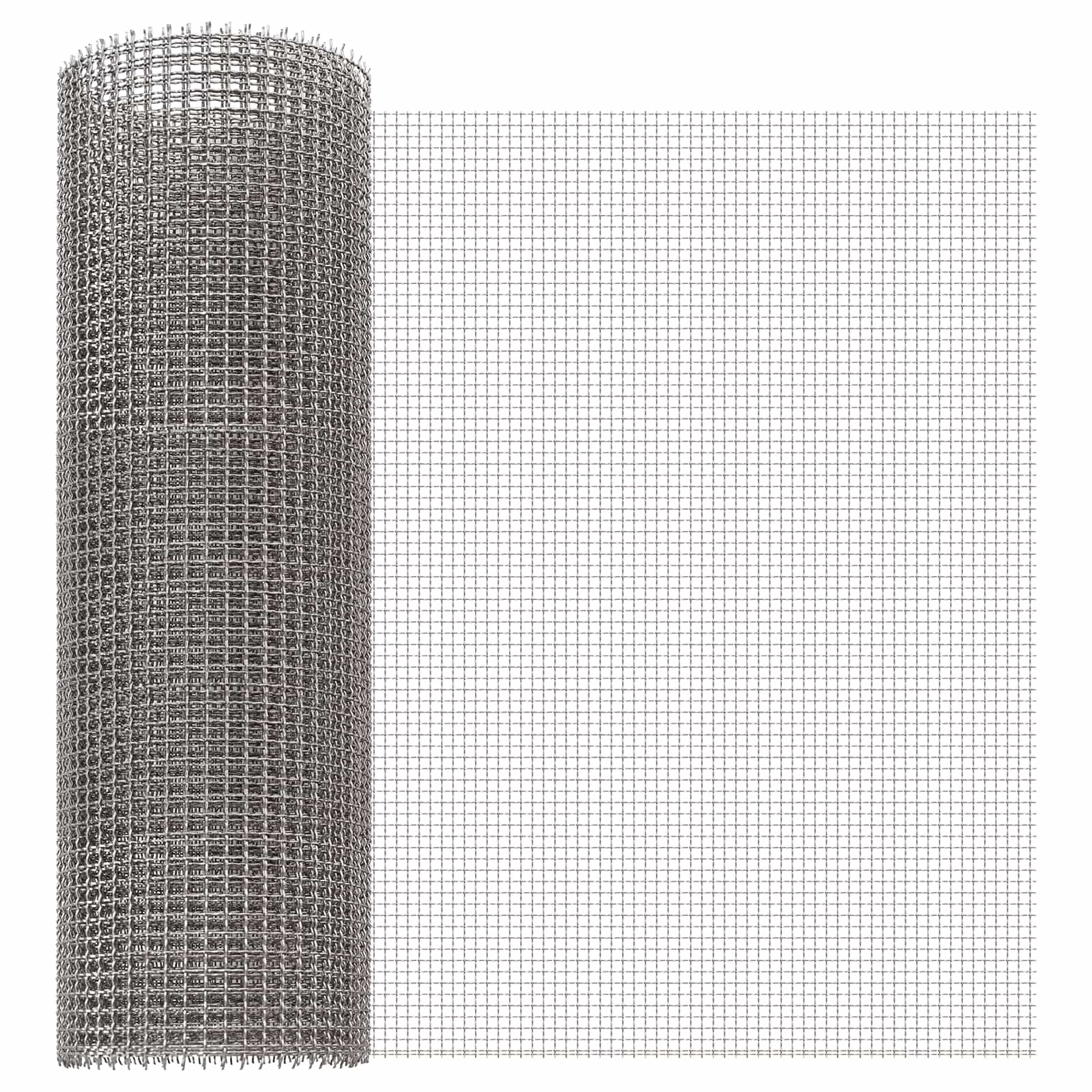 vidaXL Mesh Bildschirm 40 x 1000 cm 3 Mesh Edelstahl 201 Silber