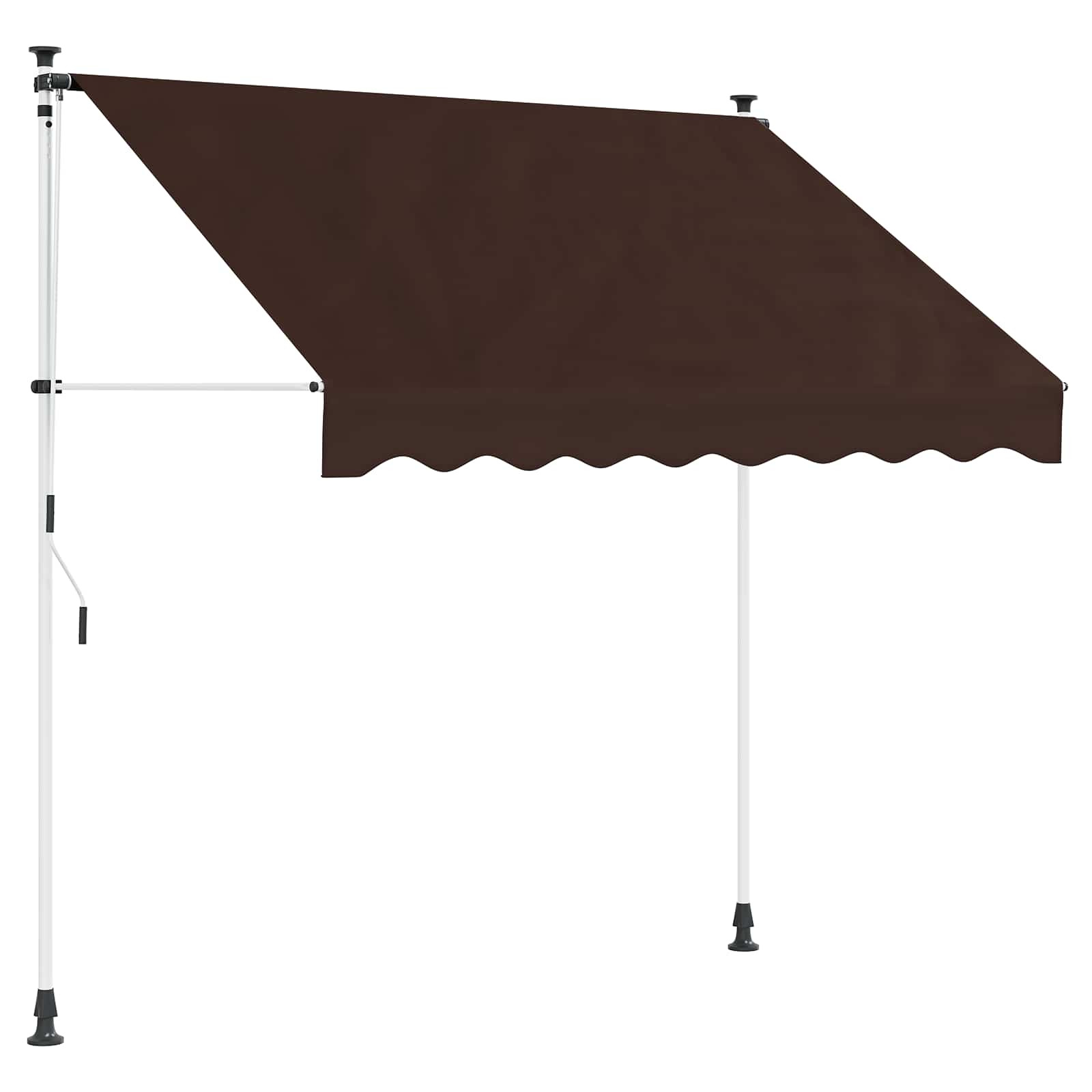 vidaXL Manuell einziehbare Markise Braun 400 cm