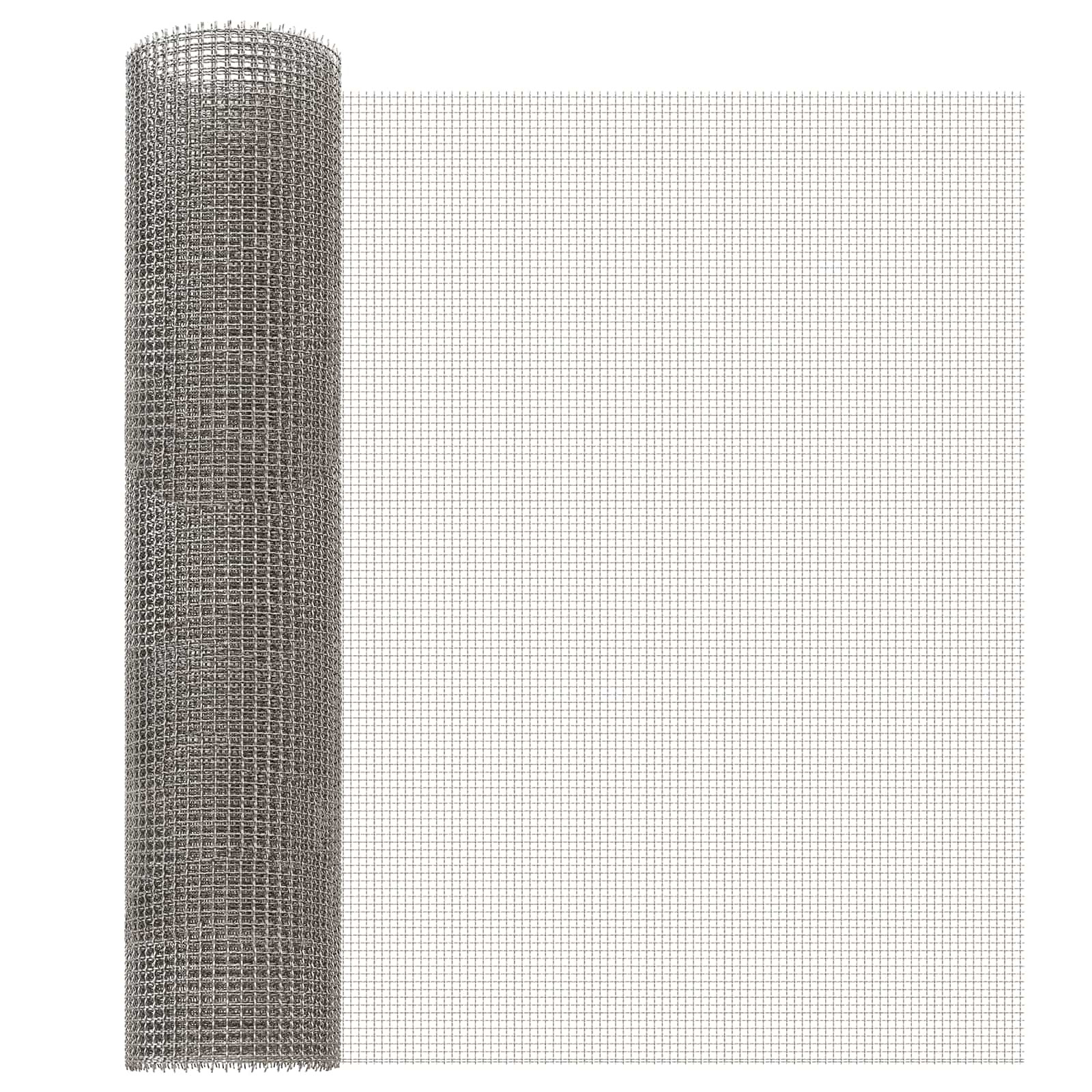 vidaXL Mesh Bildschirm 60 x 500 cm 3 Mesh Edelstahl 201 Silber