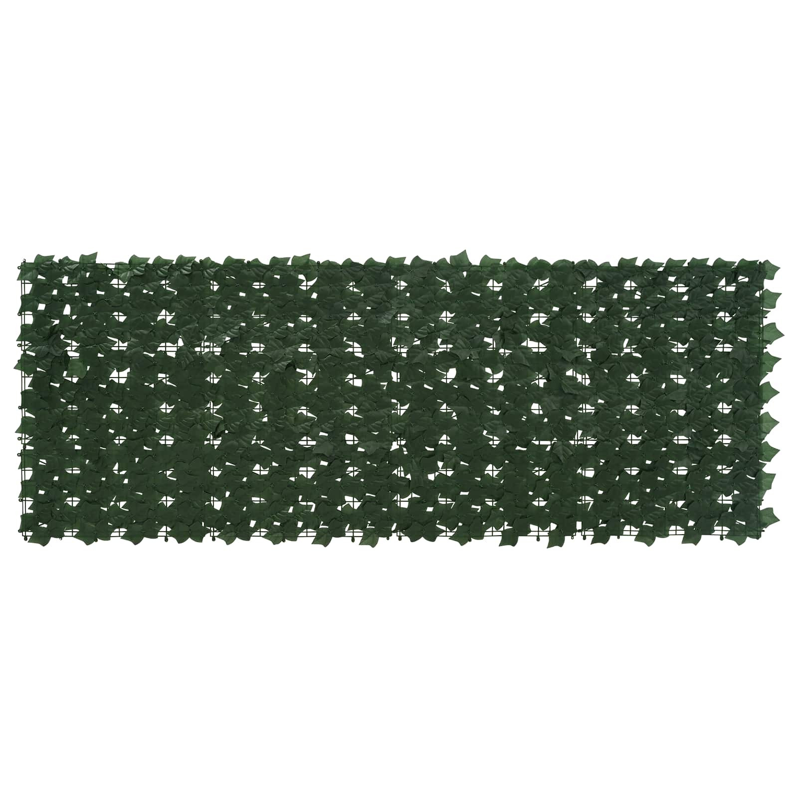 vidaXL Balkonsichtschutz mit Blättern Dunkelgrün 200 x 75 cm