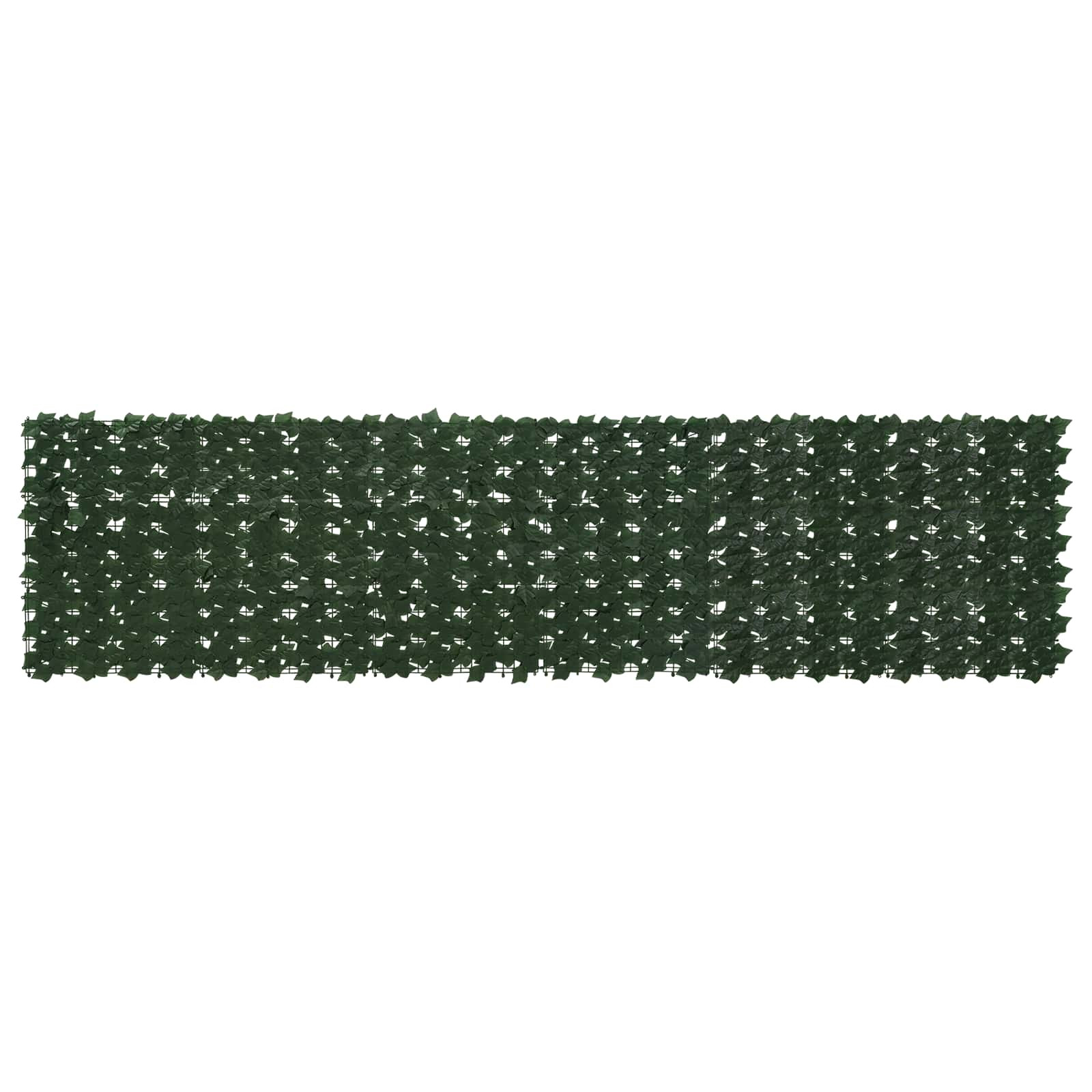 vidaXL Balkonsichtschutz mit Blättern Dunkelgrün 300 x 75 cm