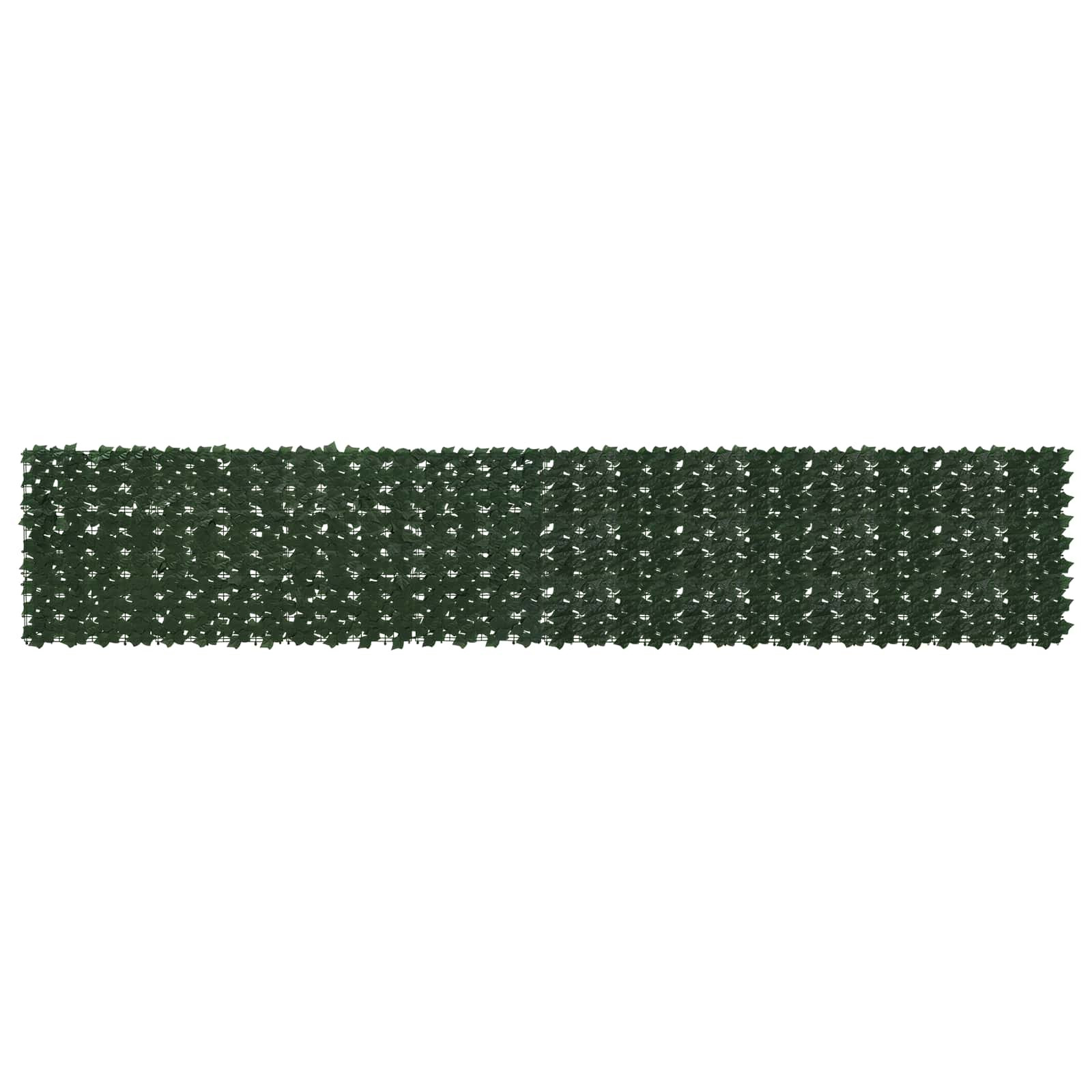 vidaXL Balkonsichtschutz mit Blättern Dunkelgrün 400 x 75 cm