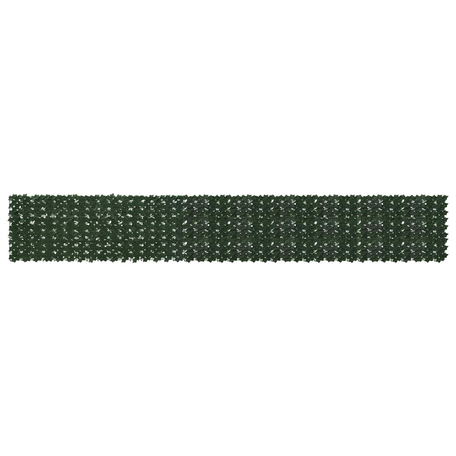 vidaXL Balkonsichtschutz mit Blättern Dunkelgrün 500 x 75 cm