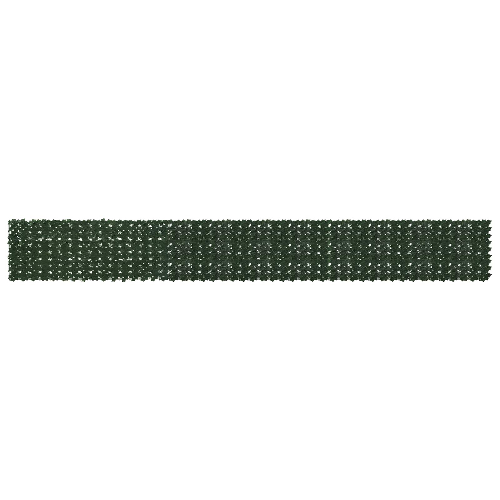 vidaXL Balkonsichtschutz mit Blättern Dunkelgrün 600 x 75 cm