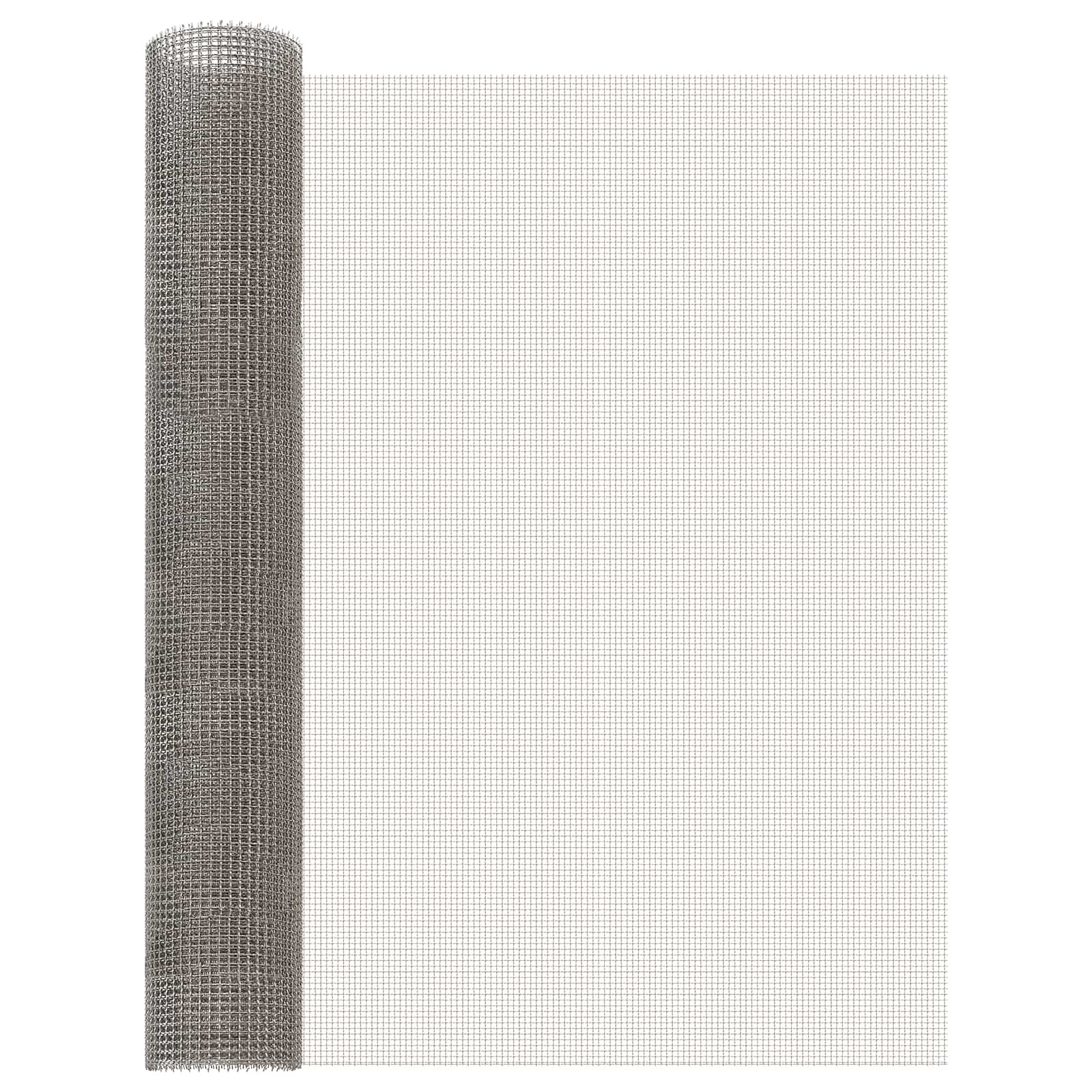vidaXL Mesh Bildschirm 80 x 1000 cm 3 Mesh Edelstahl 201 Silber