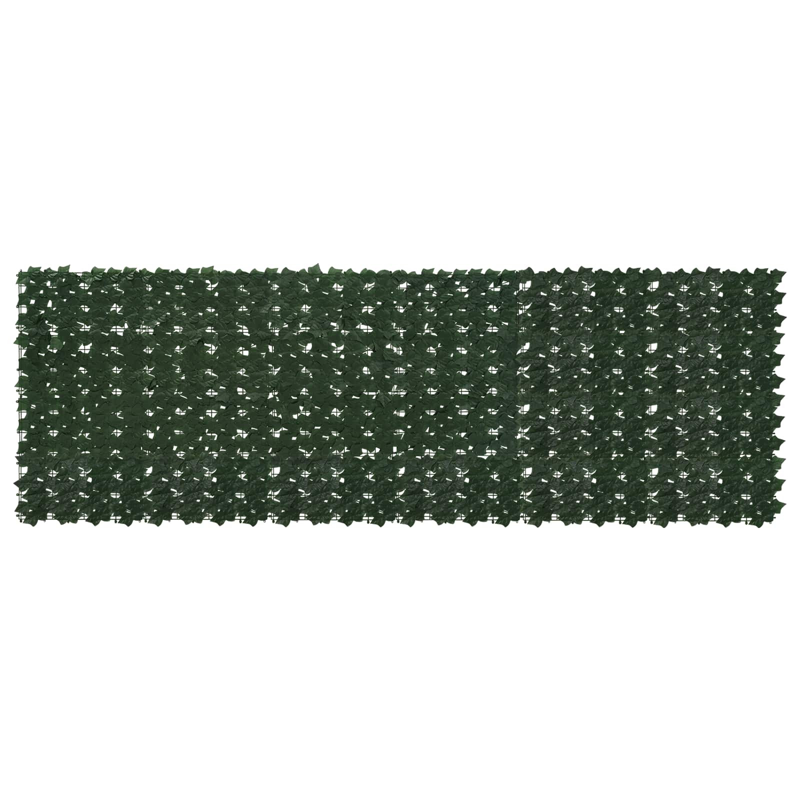 vidaXL Balkonsichtschutz mit Blättern Dunkelgrün 300 x 100 cm