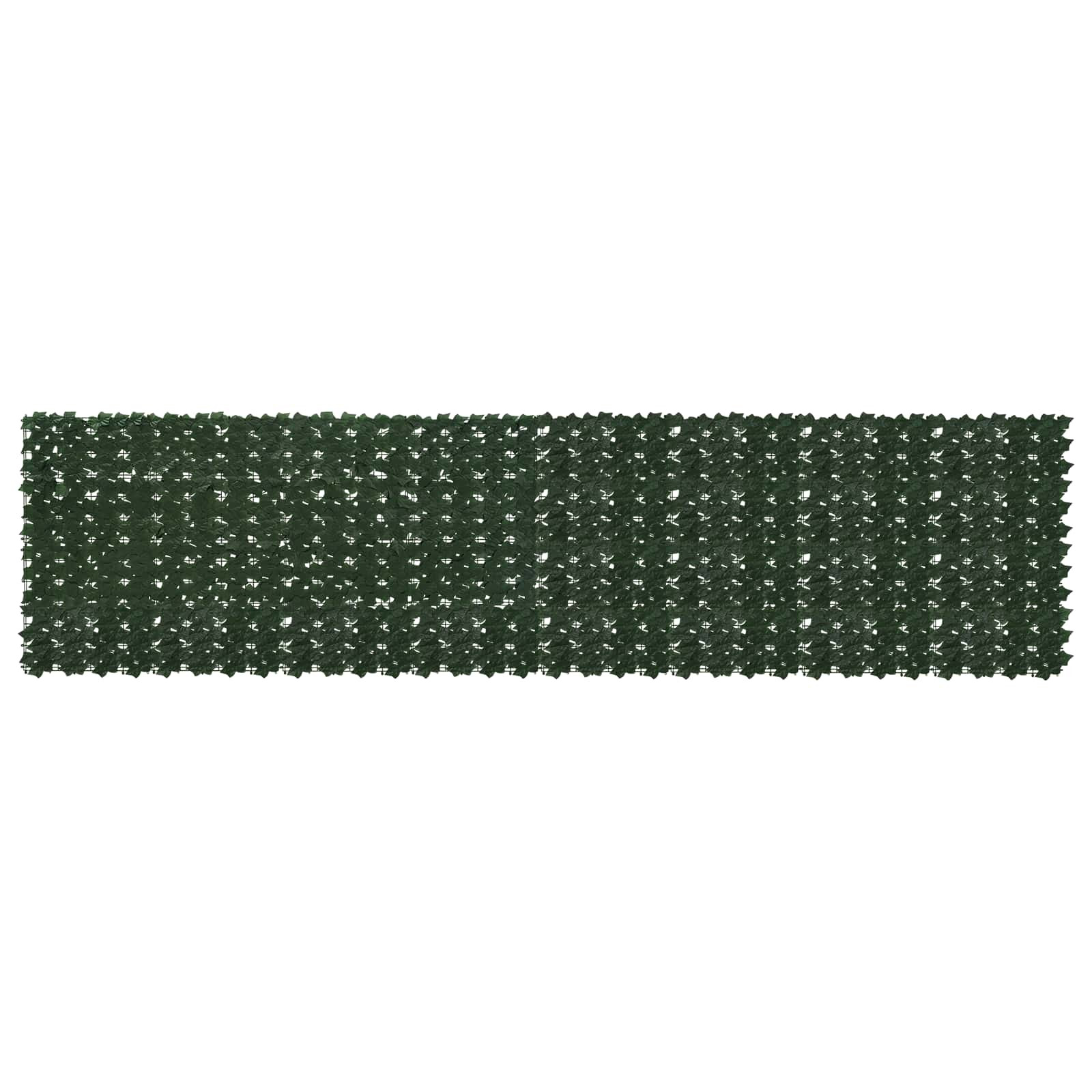 vidaXL Balkonsichtschutz mit Blättern Dunkelgrün 400 x 100 cm