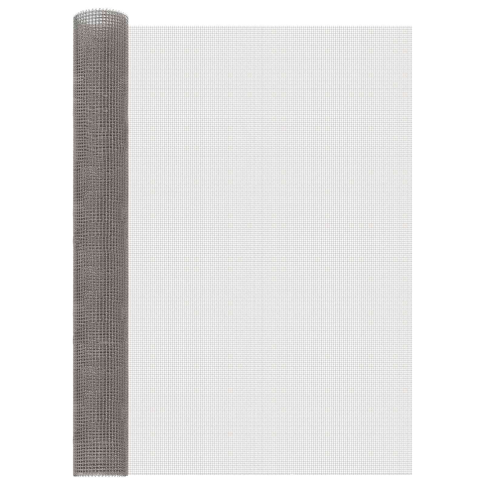 vidaXL Mesh Bildschirm 100 x 1000 cm 3 Mesh Edelstahl 201 Silber