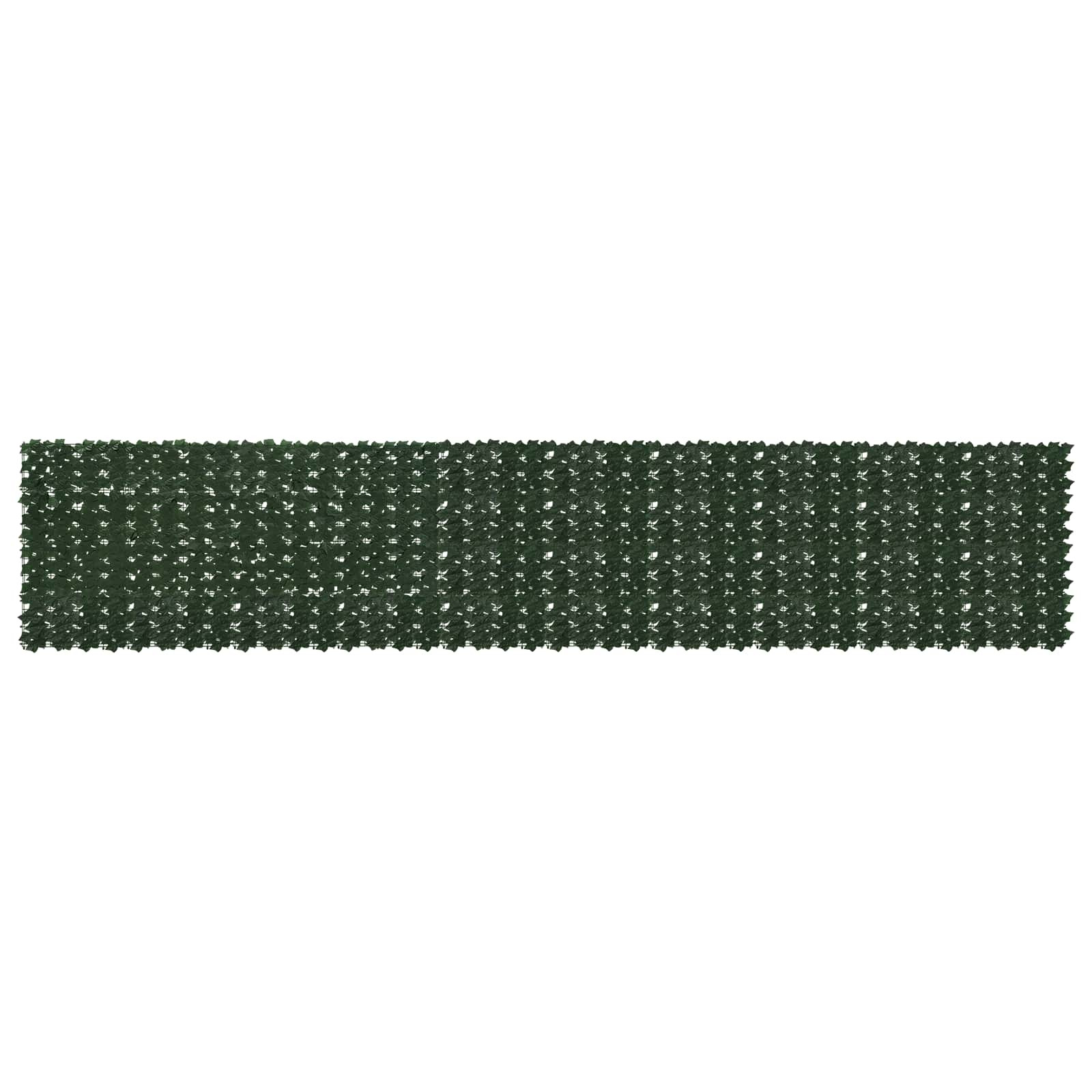 vidaXL Balkonsichtschutz mit Blättern Dunkelgrün 500 x 100 cm