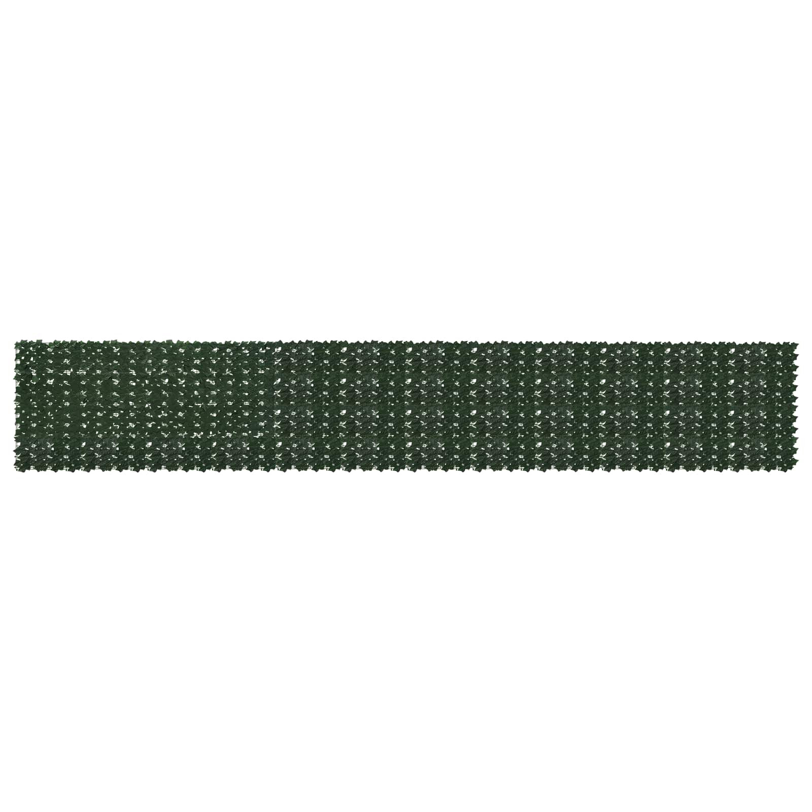 vidaXL Balkonsichtschutz mit Blättern Dunkelgrün 600 x 100 cm