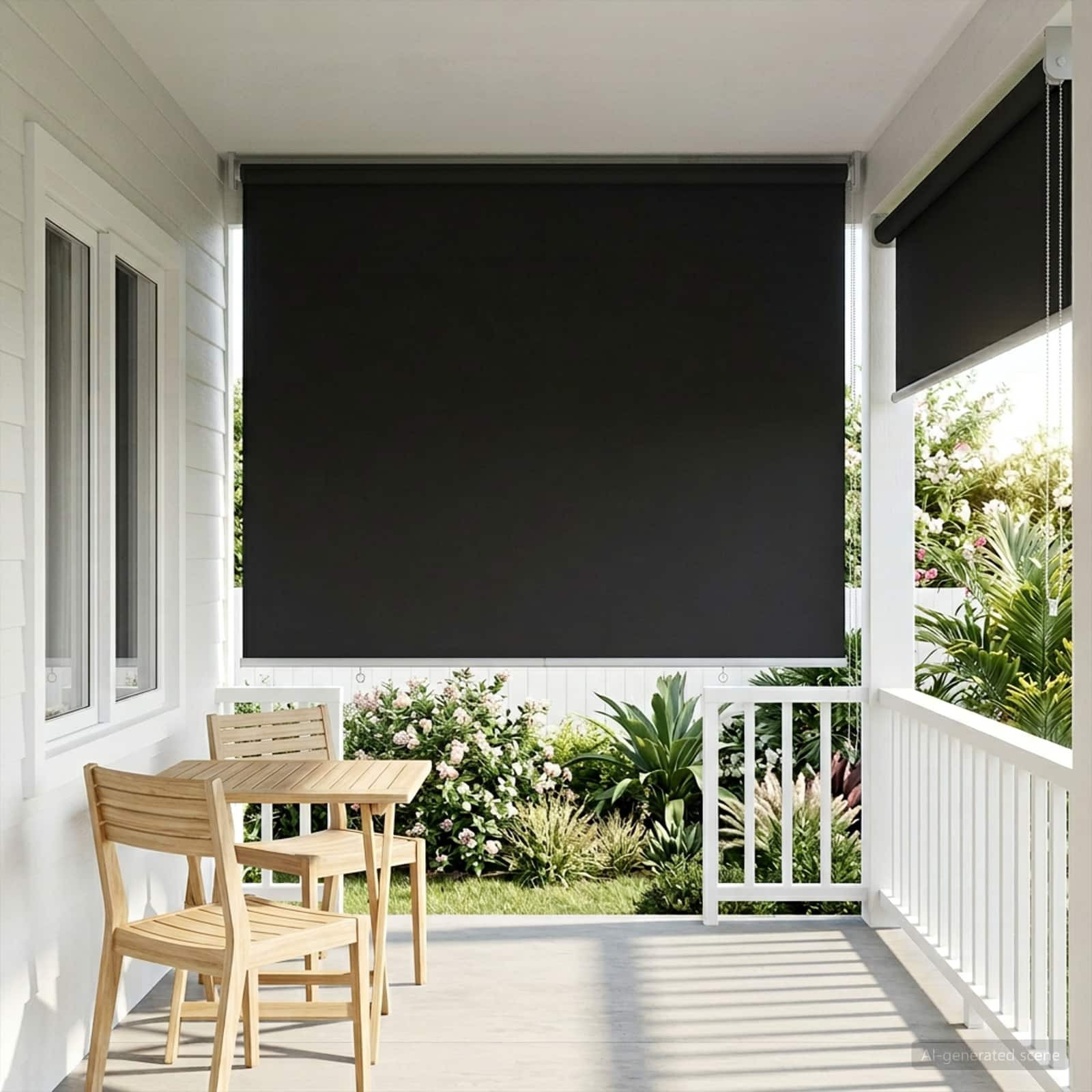 vidaXL Außen-Rollos mit UV-Schutz Anthrazit 105 x 230 cm (B x H)