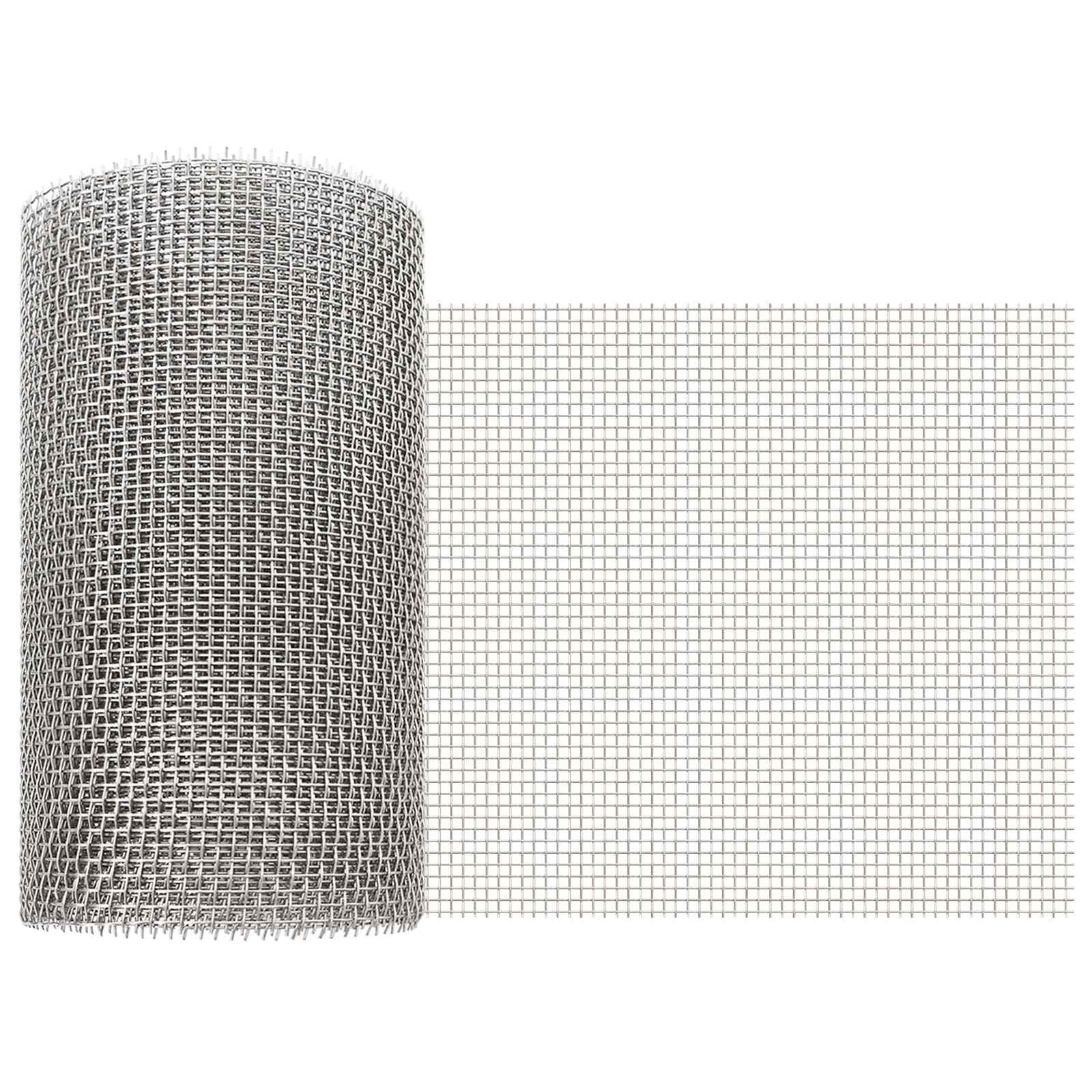 vidaXL Mesh Bildschirm 20 x 200 cm 6 Mesh Edelstahl 201 Silber
